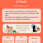 Atelier stop au Harcèlement à l’école dès 08 ans